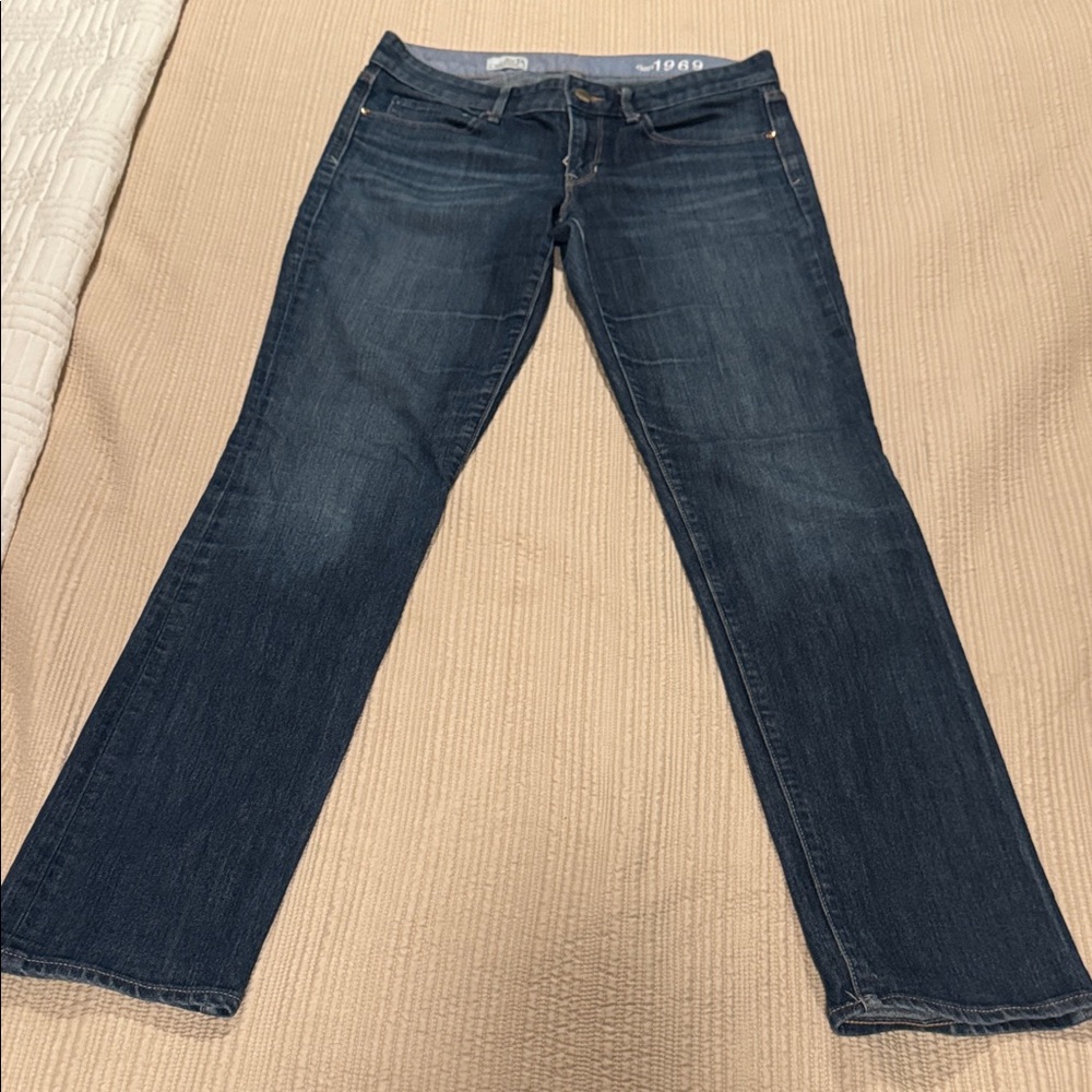 GAP Women's Dark Blue Real Straight Jeans